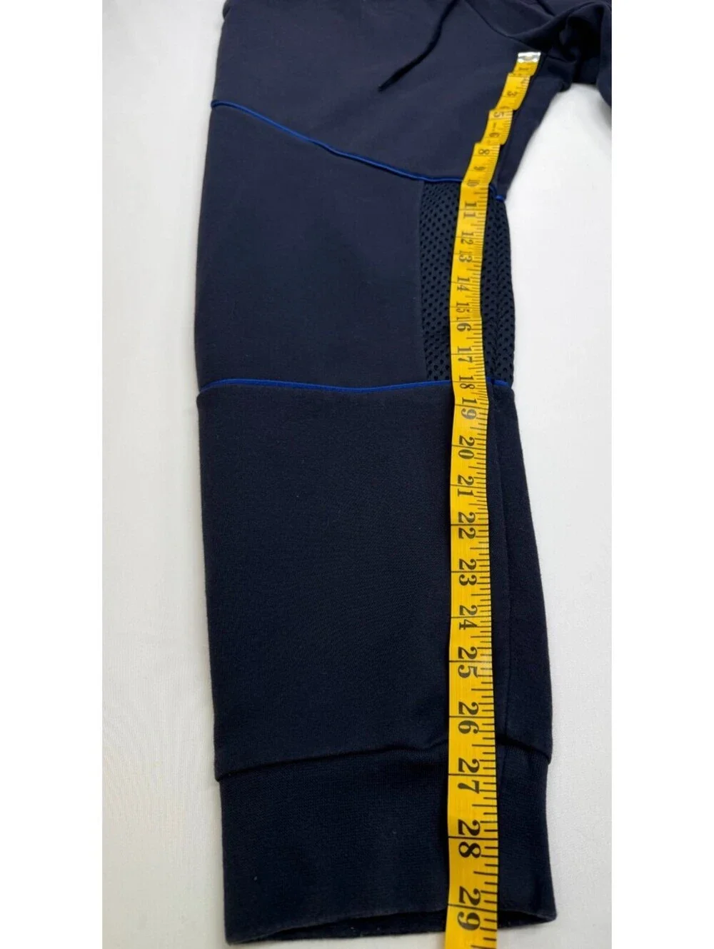 Adidas Men's Sweatpants Primeblue Tapered Stretch Drawstring Size L Blue